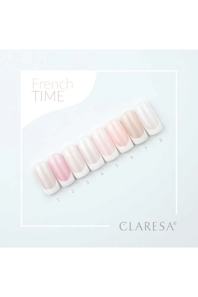Claresa Kalıcı Oje French Time Yarı Şeffaf Nude Pembe 06 5gr - Resim 5