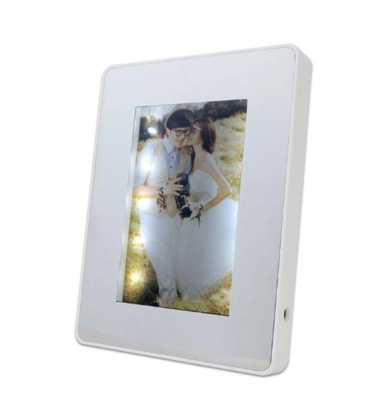 Led Işıklı  Fotoğraflı kare Sihirli Ayna - Resim 4
