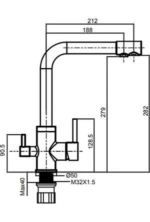 Creavit Su Arıtma Çıkışlı Mutfak Evye Bataryası Armatürü DW8700 - Resim 3