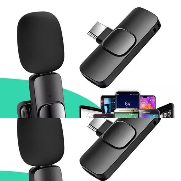 K9 2’li Type-c Kablosuz Yaka Mikrofonu - Resim 6