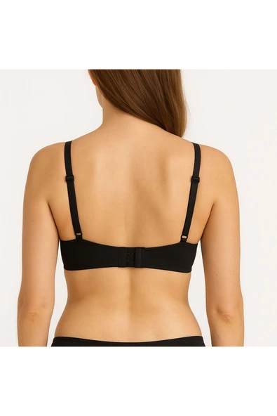 Dolgulu Balenli Fiyonklu Sütyen 3’lü Set,Siyah,Beyaz,Ten Rengi – Şık ve Rahat - Resim 5