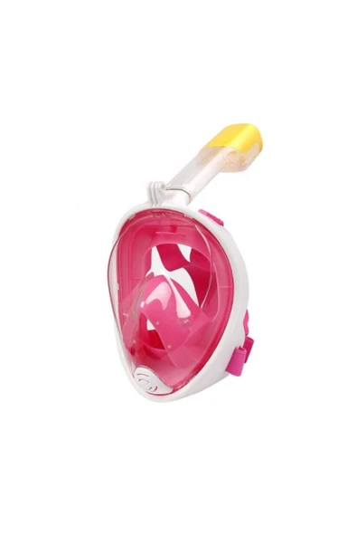 Tam Yüz Dalış Maskesi Şnorkel | Full Face Deniz Maskesi, Pembe (S/M) - 2