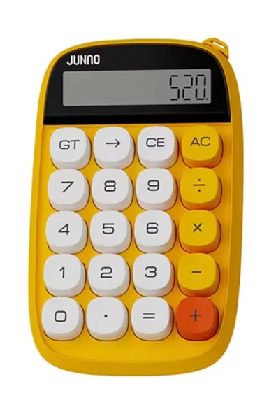 Sevimli Kare Tuşlu 10 Haneli Ldc Ekran Hesap Makinası Sarı ürün görseli