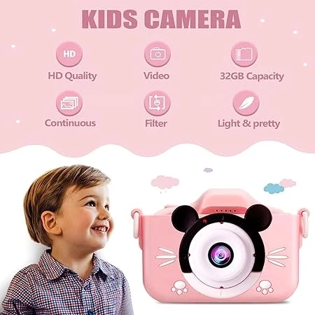 Çocuk Dijital Fotoğraf Makinası 20 Mp Video Kaydedici 2.0 İnç Çift Kameralı - 5