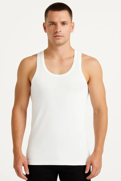 Erkek Basic Sporcu Atleti Beyaz ürün görseli