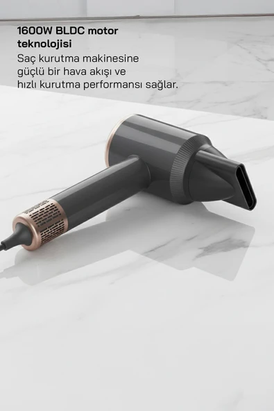 Sinbo SHD-1727 BLDC Saç Kurutma Makinesi - Gri - 3