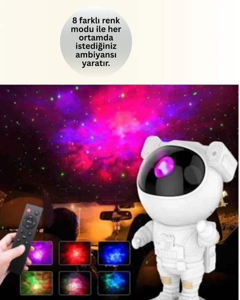 Dekoratif ve Fonksiyonel Astronot Projeksiyon Aydınlatma - 2