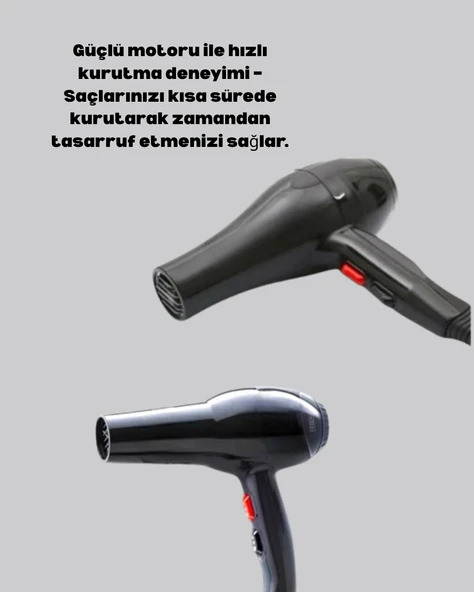 Soğuk Üfleme Özellikli 2200W Profesyonel Fön Makinesi - 5