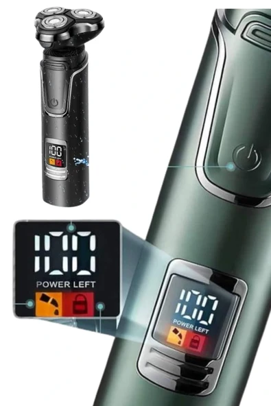 Yüksek Performanslı 3 Başlıklı Profesyonel Şarjlı Islak ve Kuru Kullanıma Uygun - Resim 4