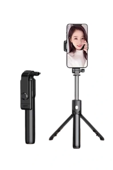 Selfie Çubuğu Tripod Bluetooth Kumandalı Selfie Çubuğu Telefon Tutucu - 3