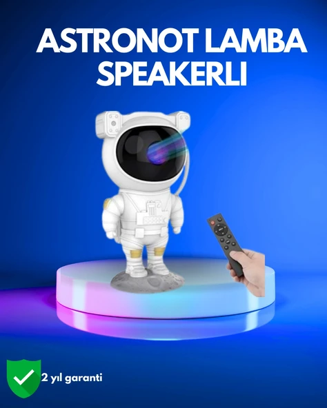 Ayarlanabilir Parlaklık ve Zamanlayıcı Modlu Astronot Lamba - 1