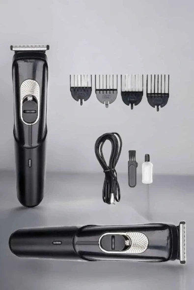 Saç Sakal Vücut Şarjlı Kablosuz Tıraş Makinesi Profesyonel Paslanmaz Çelik - Resim 3