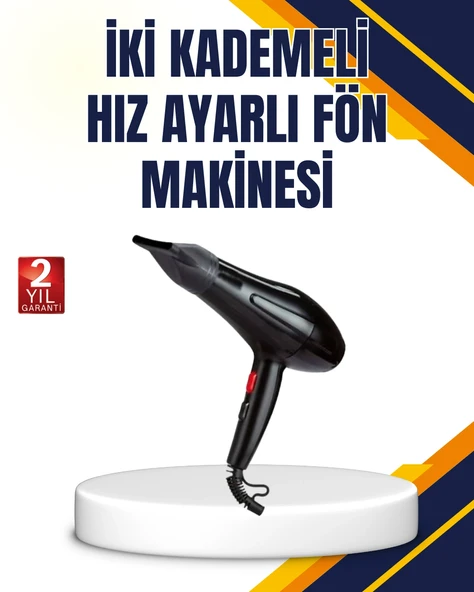 Soğuk Üfleme Özellikli 2200W Profesyonel Fön Makinesi - 1