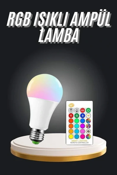 Ambiyans Aydınlatma RGB Led Lamba Kumandalı Renk Değiştirebilen - 2