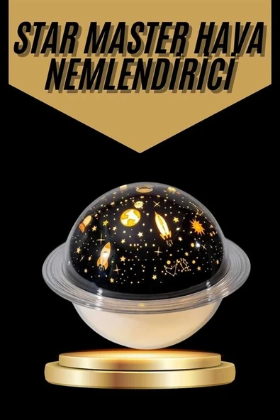 Hava Nemlendirici Renk Değiştiren Oda Kokusu Yıldızlı Projektör - 2