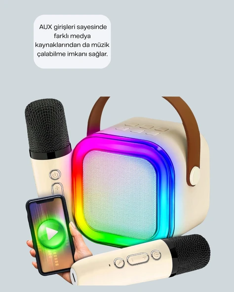 Ses Efektli Mikrofonlu Kablosuz Karaoke Sistemi - 3
