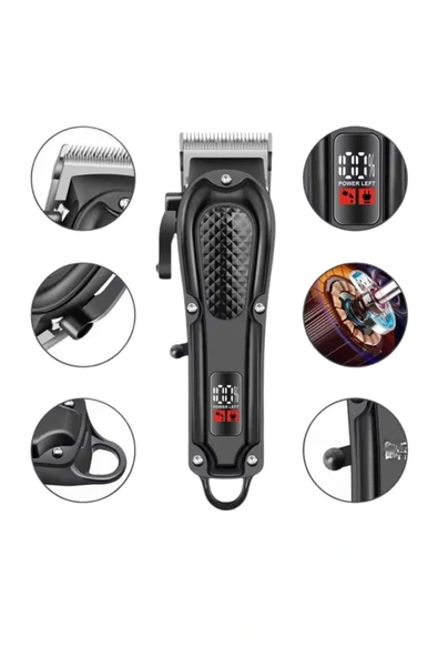 Profesyonel Saç Kesme Aleti Dijital Saç Sakal Tıraş Makinesi Uzun Ömürlü - Resim 4