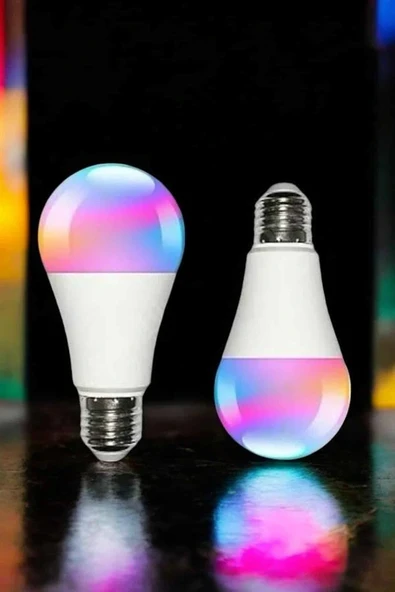 Renk Değiştirebilen RGB Işıklı Led Ampul A+Enerji 15 Watt Led Işık - 4