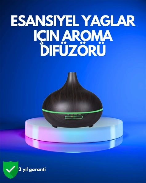 550 ml Kapasiteli Ultrasonik Difüzör – Yağsız Nemlendirici Kullanımıyla Uyumlu - 1