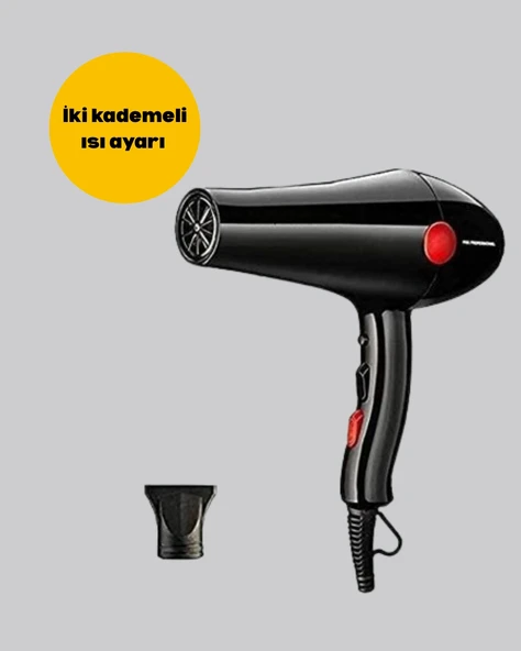 2200W Saç Kurutma Makinesi Soğuk ve Sıcak Üfleme Fonksiyonlu - 3