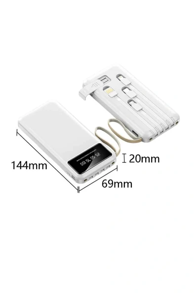 Powerbank Şarj Cihazı 4 Çıkışlı 20.000 MAH Powerbank Taşınabilir Çoklu Giriş - 5