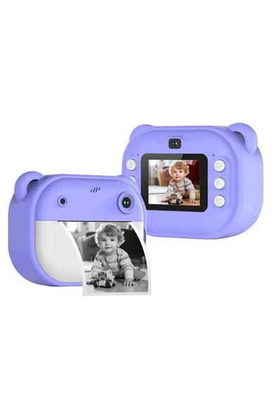 Dijital Video Kayıt Fotoğraf Çocuk Kamerası Anlık Termal Resim Kağıt Baskılı - 1