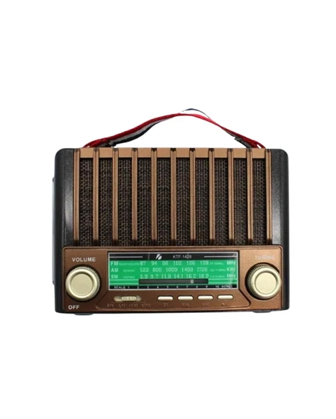 KTF-1428 Solar Panel Destekli Şarjlı Bluetooth Hoparlör – FM/AM/SW Radyo, AUX ve TF Kart Girişli - 5