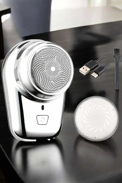 Seyahat Tipi Tıraş Makinesi Taşınabilir Kablosuz Mini Paslanmaz Çelik - Resim 3