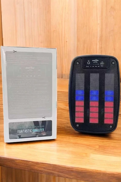Bluetooth Hoparlör RGB Işıklı USB SD Kart Girişli Taşınabilir - 5