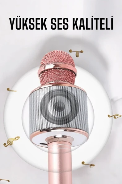 Taşınabilir Bluetooth Karaoke Mikrofon: Hafıza Kart Girişli, Etkileyici Performans - Resim 4