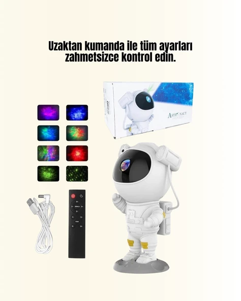 Dekoratif ve Fonksiyonel Astronot Projeksiyon Aydınlatma - 3