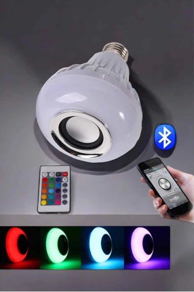 Lamba Led Hoparlör Dayanıklı ve Uzun Ömürlü Bluetooth Hoparlör - Resim 3