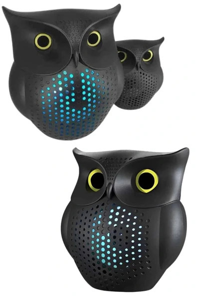 Bluetooth Hoparlör TWS Kablosuz RGB Işıklı Dekoratif Taşınabilir Baykuş - 5