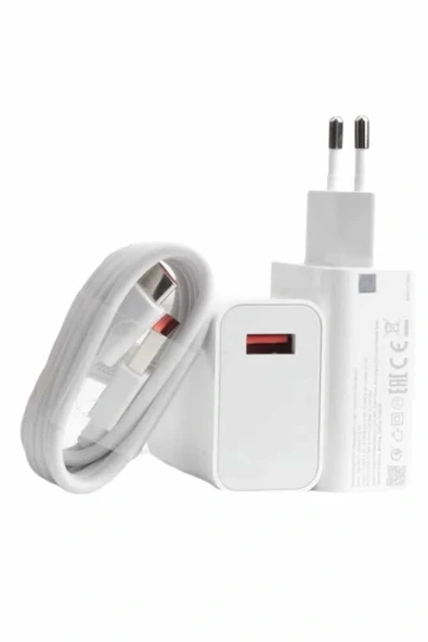 Beyaz Ultra Plus Hızlı Şarj Seti Şarj Adaptörü ve Kablosu 67W - 2