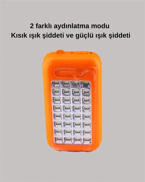 Güneş Enerjili LED Powerbank Işıldak – 10000 mAh, Su Geçirmez, 32 LED, Taşınabilir Tasarım - 3