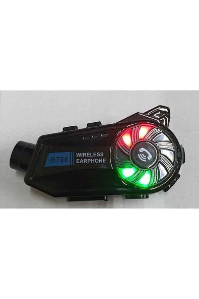 Bt68 Motosiklet Kask Bluetooth Kulaklık 1080p Kamera Ses Kontrolü Video Kayıt Özellikli İntercom - 6