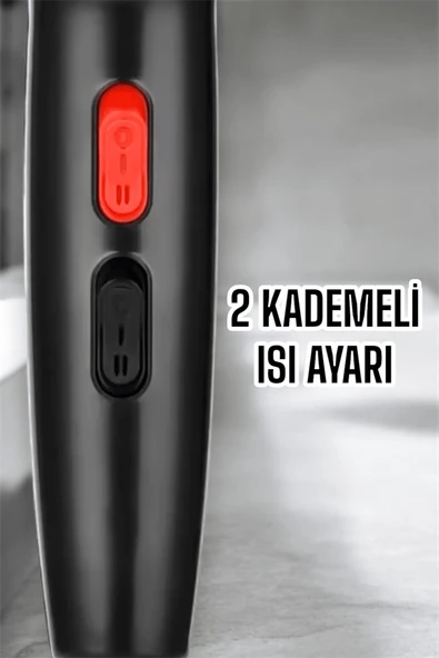 Tüm Saç Tiplerine Uygun, İki Kademeli Hız Ayarlı Fön Makinesi - 3