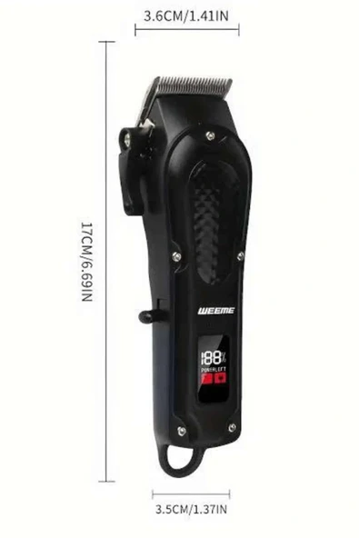 Profesyonel Saç Kesme Aleti Dijital Saç Sakal Tıraş Makinesi Uzun Ömürlü - Resim 5