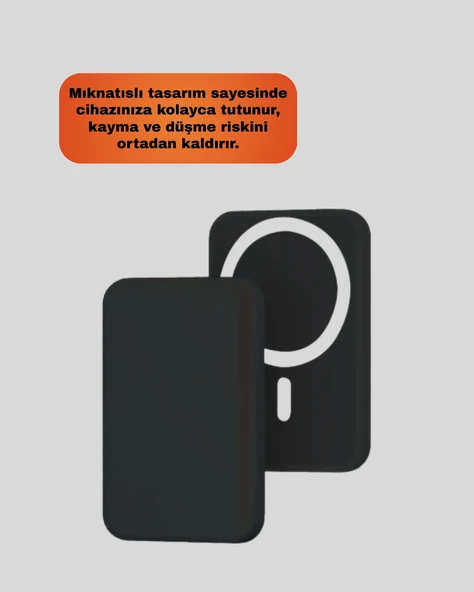 Şık Tasarımlı MagSafe Araç Telefon Tutucu Type-C Girişli - 3
