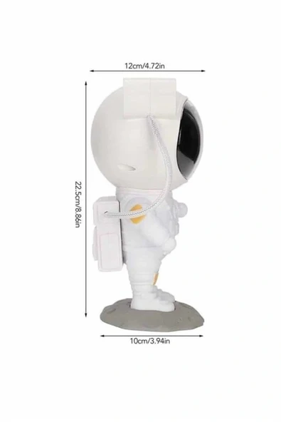 Projeksiyon Astronot Lamba Speaker Sevimli Astronot Bluetooth Hoparlör - Resim 4