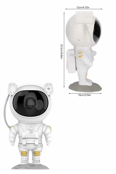 Astronot Şeklinde Bluetooth Hoparlör Gökyüzü Kumandalı Aydınlatma Lamba - Resim 4