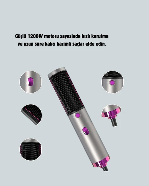Hızlı Kurutma ve Şekillendirme İçin Saç Fırçası - Resim 2