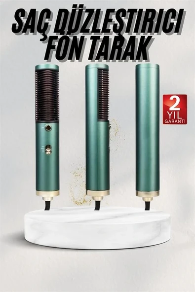 Fön Tarak Saç Düzleştirici Saç Kurutma Makinesi Sıcak Hava Fırçası - 2