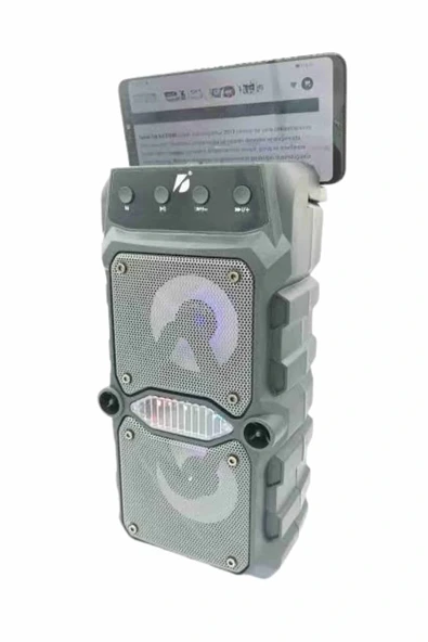 Çift Çıkışlı Güçlü Bataryalı Kablosuz Yüksek Ses Kaliteli Bluetooth Hoparlör - Resim 5