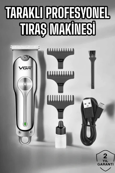 Tıraş Makinesi Paslanmaz Çelik Taraklı Güçlü Motor - 1