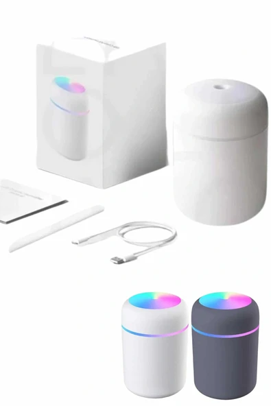 Humidifier LED Işıklı Mini Ortam Oda Kokusu Aromaterapi Buhardanlık - 3