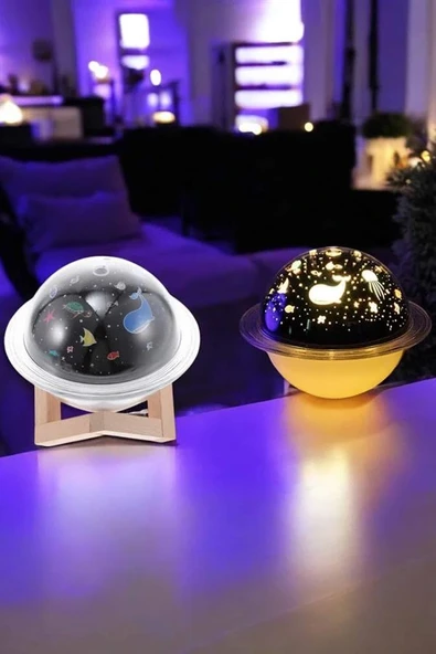 Hava Nemlendirici Masa ve Gece Lambası USB Projeksiyon Aromaterapi - 1