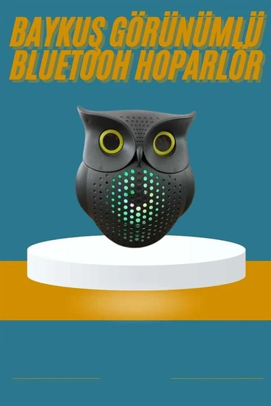 Baykuş Görünümlü Işıklı Bluetooth Speaker Bluetooth Hoparlör - Resim 2