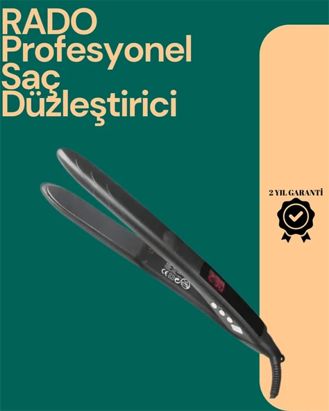Isı Ayarlı Profesyonel Saç Düzleştirici – Titanyum Seramik Plaka - 2