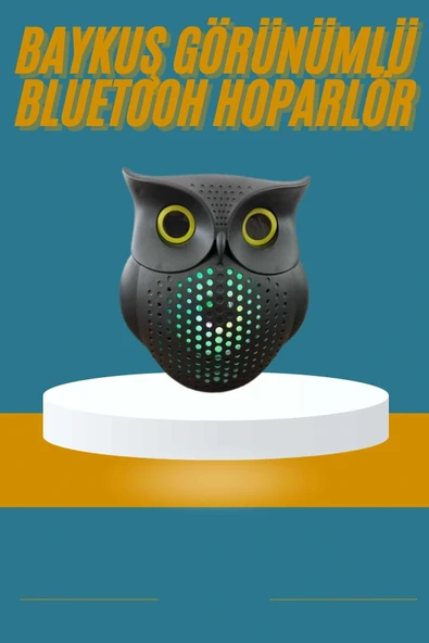 Baykuş Görünümlü Işıklı Bluetooth Speaker Bluetooth Hoparlör ürün görseli